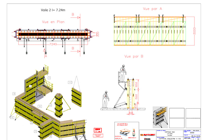 professional formwork and shuttering drawings in autocad